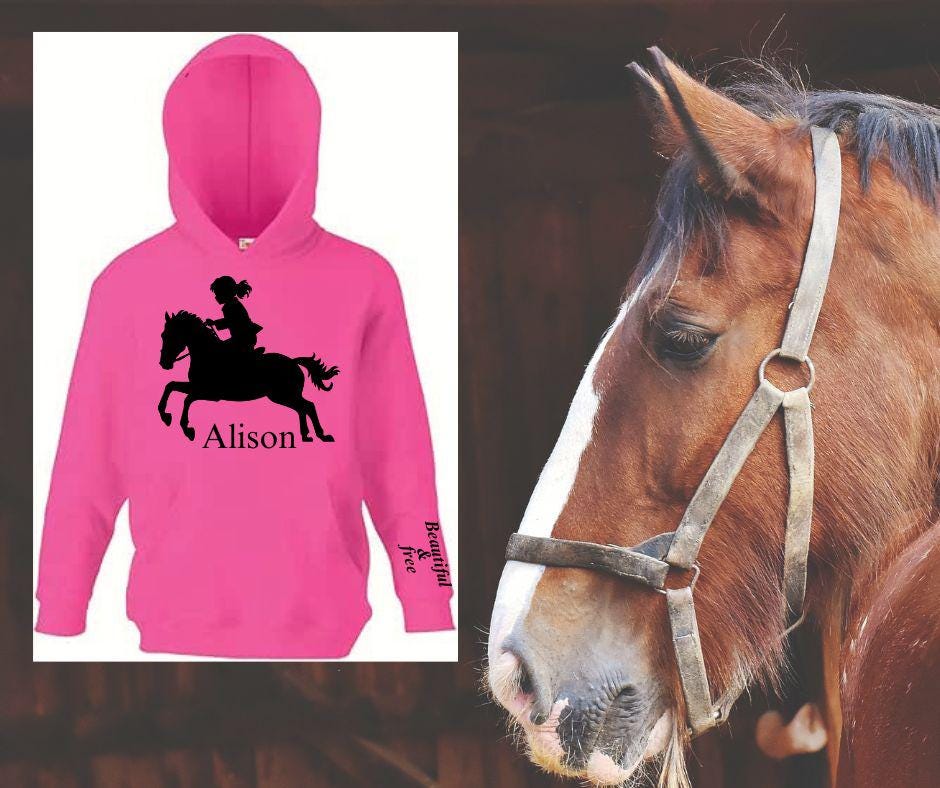 Custom Horse Girl Hoodie – Gift for Horse Riders & Lovers
