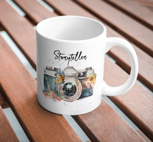 Personalised “Storyteller” Mug – Ceramic Coffee Cup for Photographers, Artists & Creatives