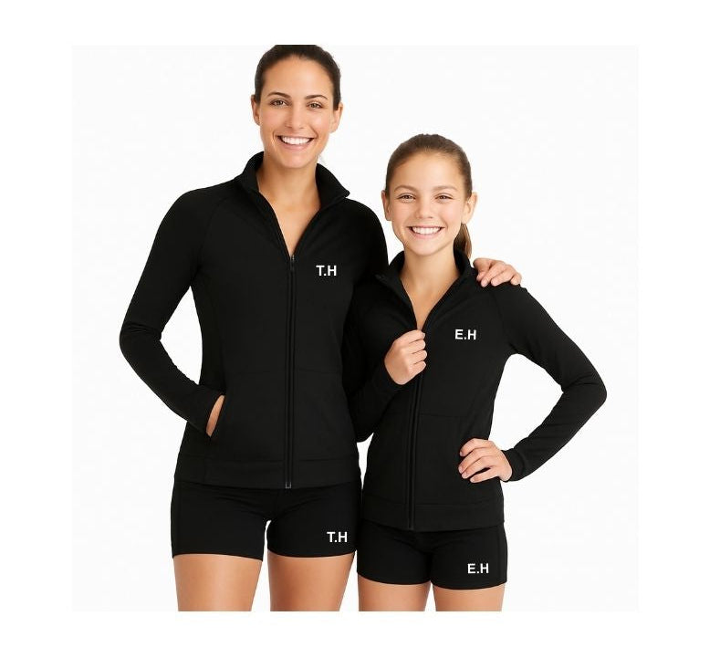 Silky Dance® Full Zip Jacket – Kids & Adults Activewear Personalised by The Little Gift Workshop