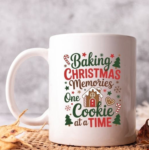 Personalised Christmas Mug – “Baking Christmas Memories One Cookie at a Time” Design