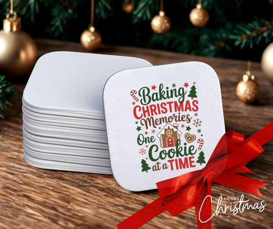 ‘Baking Christmas Memories’ Personalised Coaster