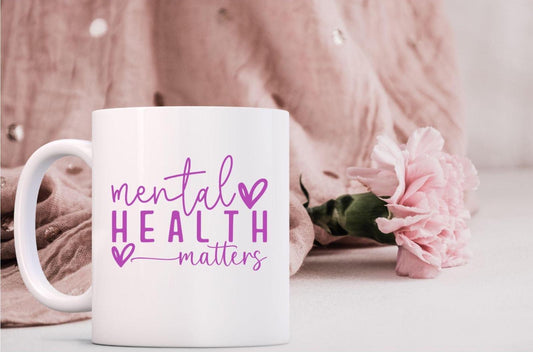 Personalised “Mental Health Matters” Mug – Custom Name or Message – Uplifting Positivity Gift