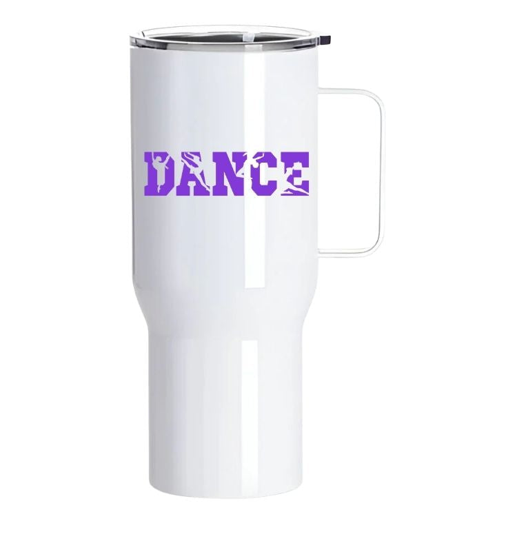 Personalised Dance Stainless Steel Tumbler with Handle – 25oz Water Bottle