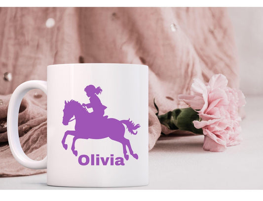 Personalised Horse Riding Mug – Ceramic Gift for Equestrians & Horse Lovers