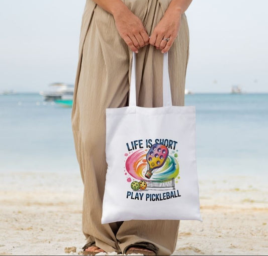 Personalised Pickleball Tote Bag – Custom Name Reusable Shopper