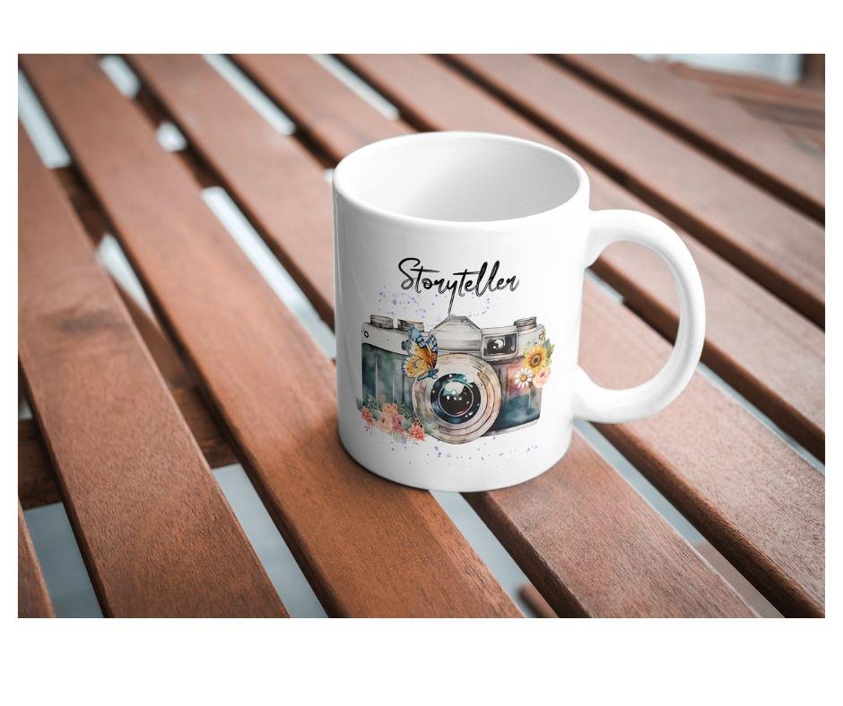 Personalised “Storyteller” Mug – Ceramic Coffee Cup for Photographers, Artists & Creatives