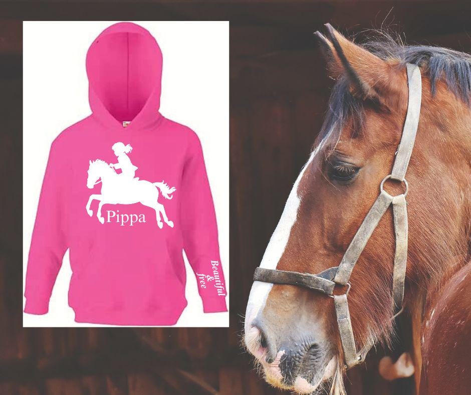 Custom Horse Girl Hoodie – Gift for Horse Riders & Lovers