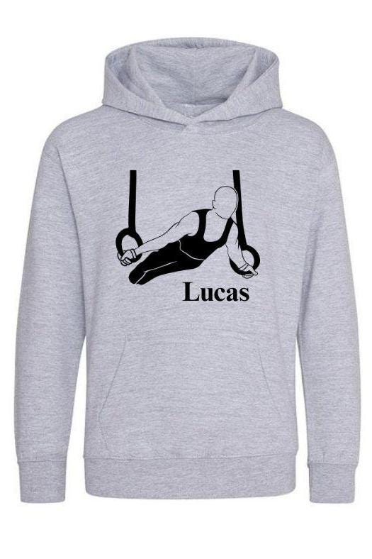 Boys Gymnastics Hoodie – Personalised Gymnast Gift Sweatshirt for Young Athletes