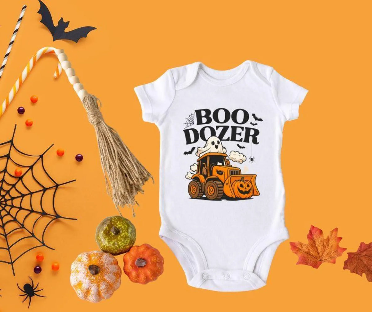 Personalised “Boo Dozer” Baby’s First Halloween Vest