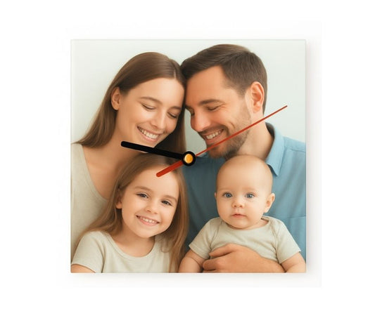 Personalised Photo Glass Wall Clock