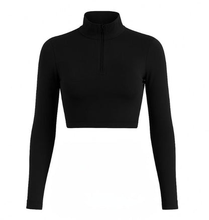 Genuine Silky Dance® ½ Zip Crop Top – Personalised by The Little Gift Workshop