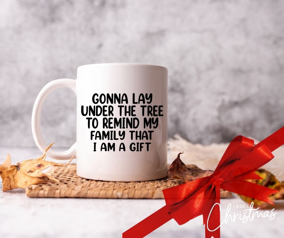 Personalised ‘Gonna Lay Under the Tree’ Funny Christmas Mug