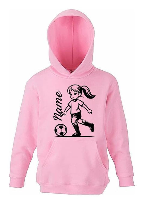 Girls Football Hoodie – Personalised Soccer Sweatshirt for Young Athletes