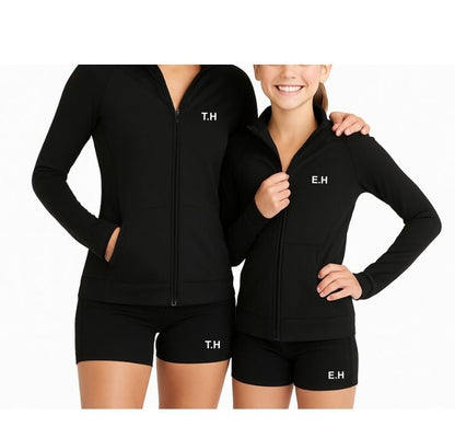 Silky Dance® Full Zip Jacket – Kids & Adults Activewear Personalised by The Little Gift Workshop
