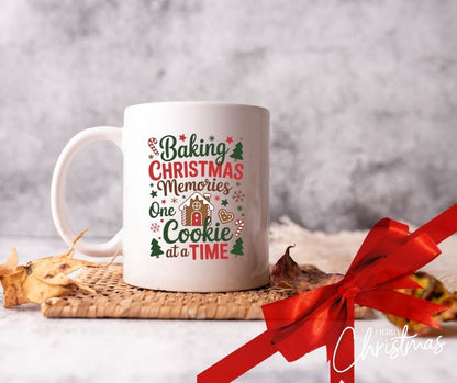 Personalised Christmas Mug – “Baking Christmas Memories One Cookie at a Time” Design