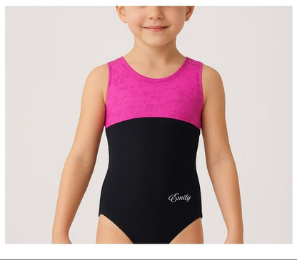 Personalised Starlite Tansy Crushed Velour Dance Leotard, Personalised by The Little Gift Workshop