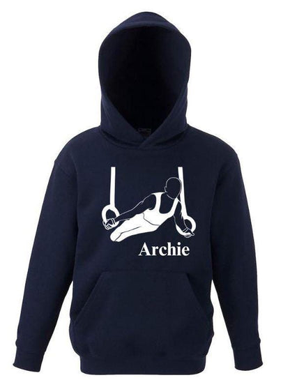 Boys Gymnastics Hoodie – Personalised Gymnast Gift Sweatshirt for Young Athletes