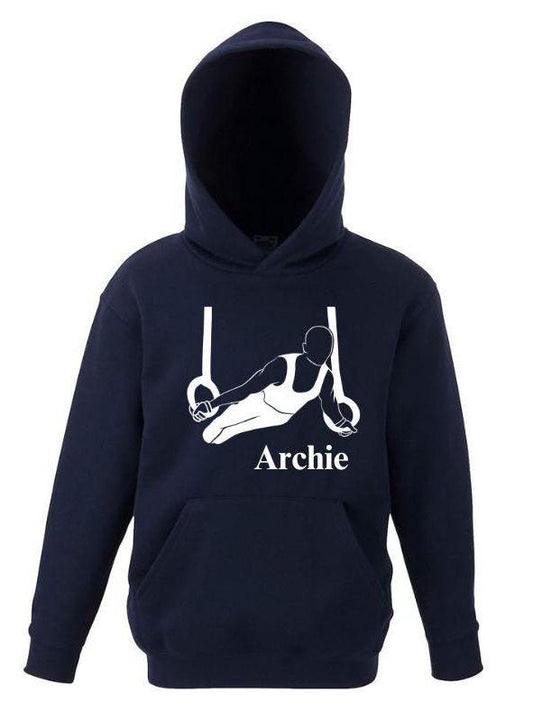 Boys Gymnastics Hoodie – Personalised Gymnast Gift Sweatshirt for Young Athletes