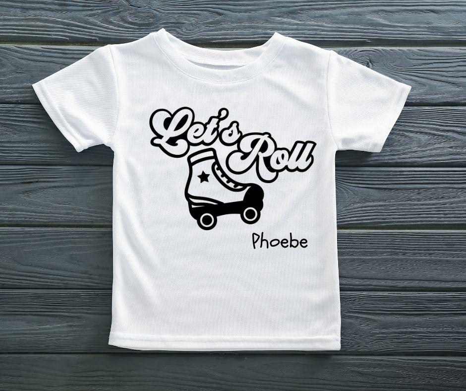 Personalised Roller Skating T-Shirt for Kids