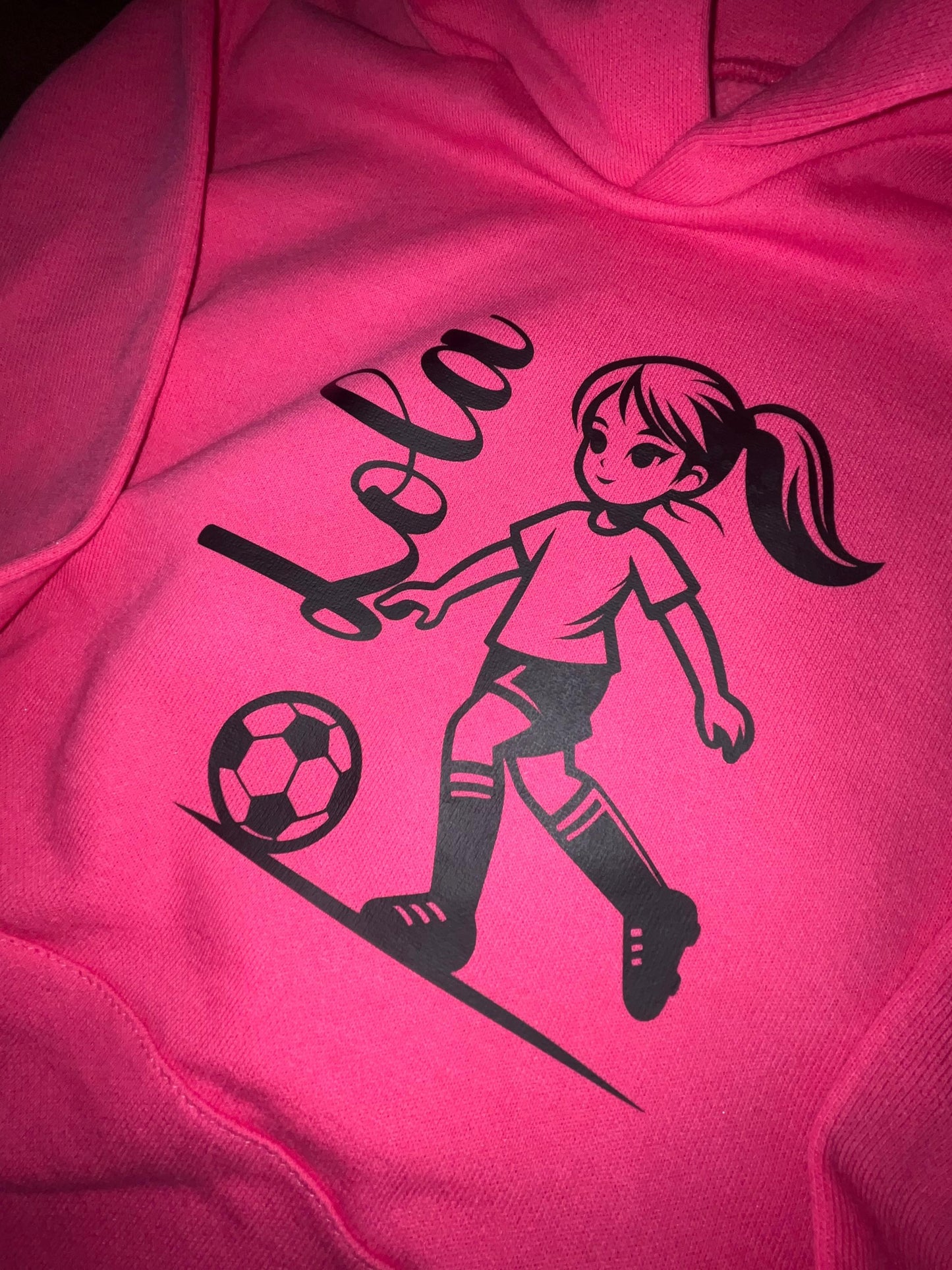 Girls Football Hoodie – Personalised Soccer Sweatshirt for Young Athletes