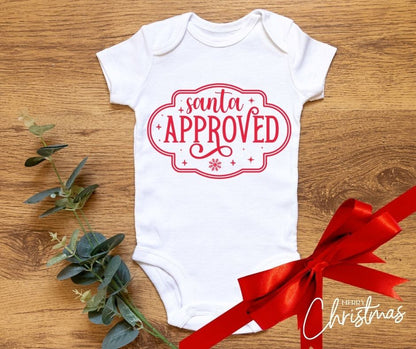 Personalised Baby’s Christmas Vest – “Santa Approved”