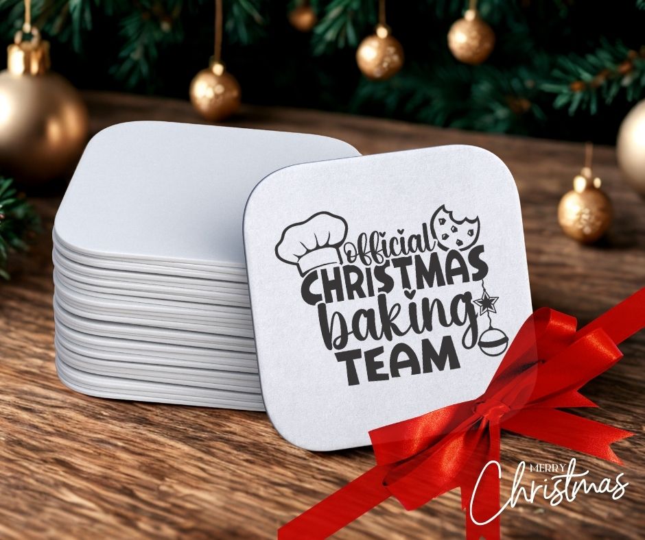 Official Christmas Baking Team Personalised Coaster