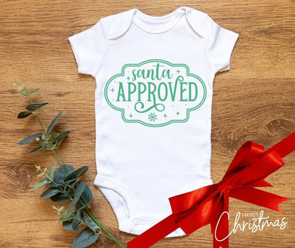 Personalised Baby’s Christmas Vest – “Santa Approved”