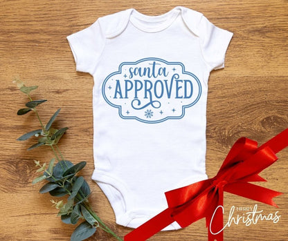 Personalised Baby’s Christmas Vest – “Santa Approved”
