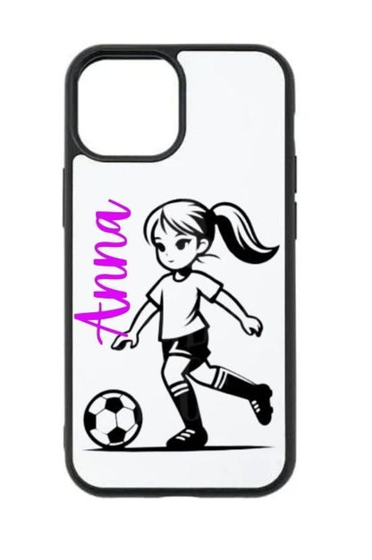 Personalised Female Footballer iPhone Case