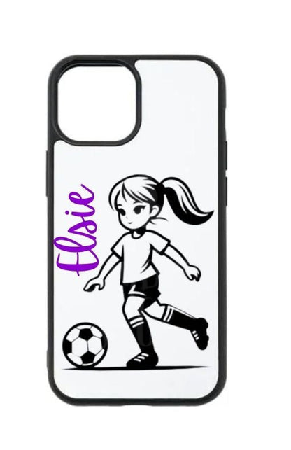 Personalised Female Footballer iPhone Case