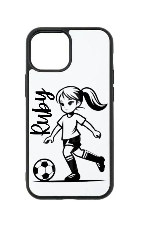 Personalised Female Footballer iPhone Case