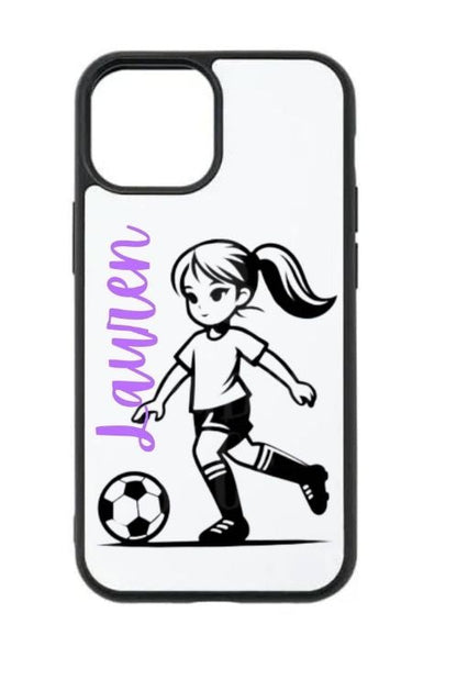 Personalised Female Footballer iPhone Case