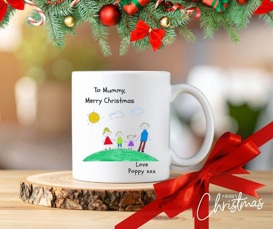 Custom Kids Artwork Mug - Personalised Child Drawing Gift