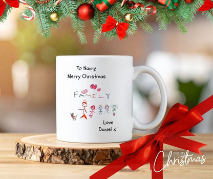 Custom Kids Artwork Mug - Personalised Child Drawing Gift