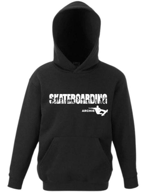 Skateboarding Kids Hoodie – Personalised