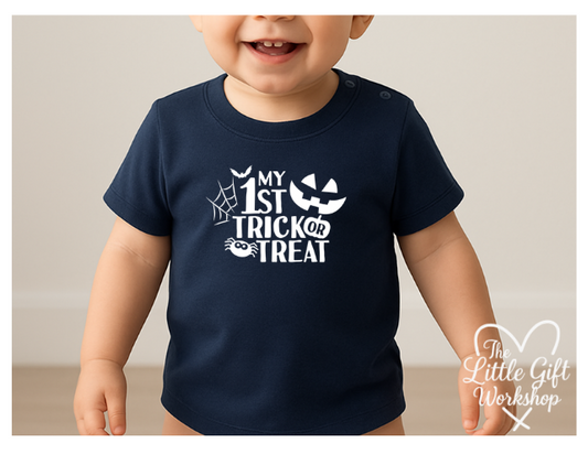 Personalised “My 1st Trick or Treat” Baby & Toddler T-Shirt