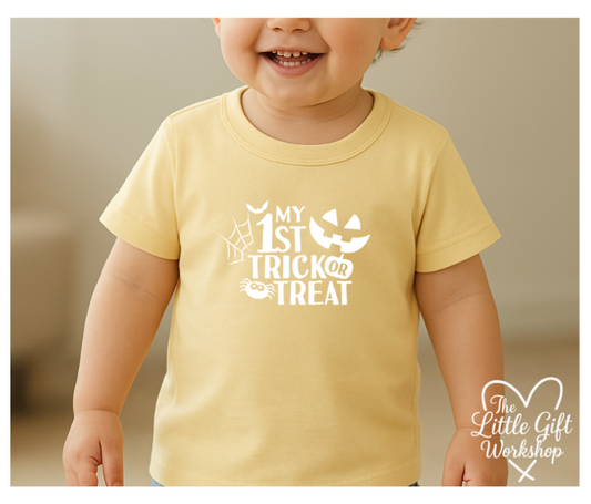 Personalised “My 1st Trick or Treat” Baby & Toddler T-Shirt
