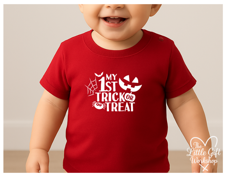 Personalised “My 1st Trick or Treat” Baby & Toddler T-Shirt