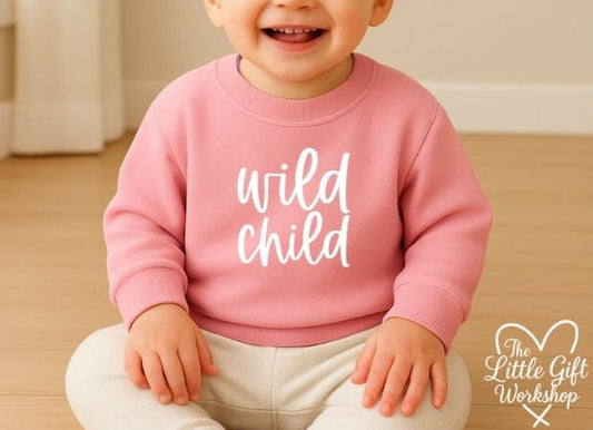 Wild Child Personalised Baby Sweatshirt