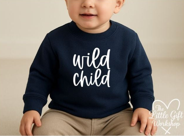 Wild Child Personalised Baby Sweatshirt