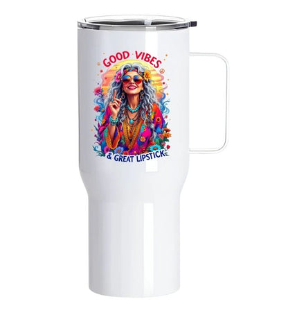 Personalised Boho Girl Tumbler with Handle – 25oz Stainless Steel Cup