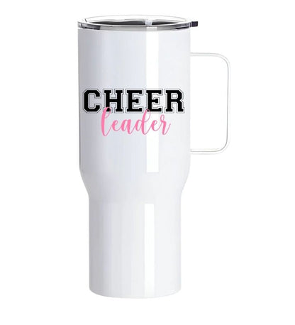 Personalised Cheerleader Tumbler with Handle – 25oz Stainless Steel Cup