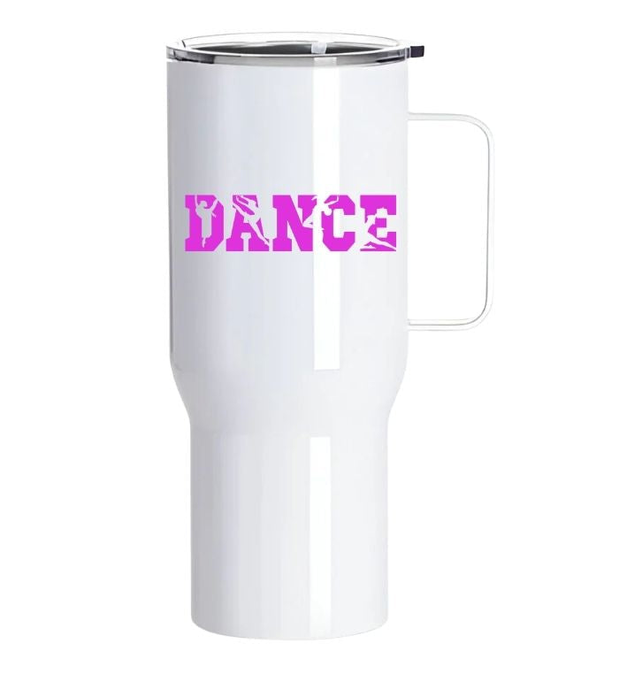 Personalised Dance Stainless Steel Tumbler with Handle – 25oz Water Bottle