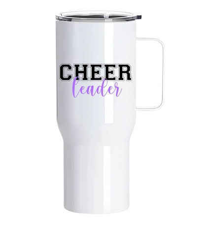 Personalised Cheerleader Tumbler with Handle – 25oz Stainless Steel Cup