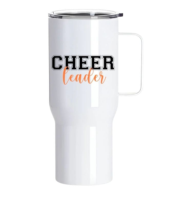 Personalised Cheerleader Tumbler with Handle – 25oz Stainless Steel Cup