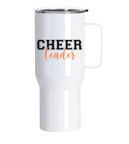 Personalised Cheerleader Tumbler with Handle – 25oz Stainless Steel Cup