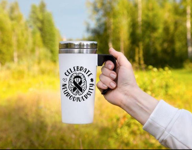 Personalised Neurodiversity Travel Mug – Celebrate Inclusion & Individuality