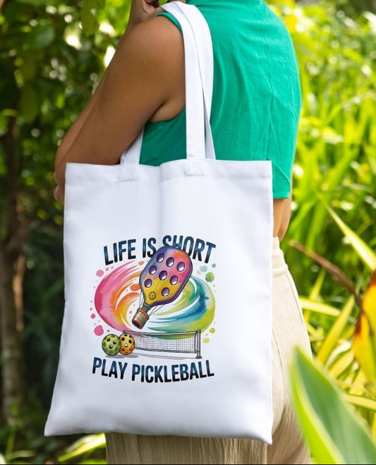Personalised Pickleball Tote Bag – Custom Name Reusable Shopper