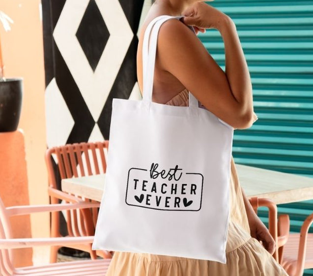 Personalised “Best Teacher Ever” Tote Bag