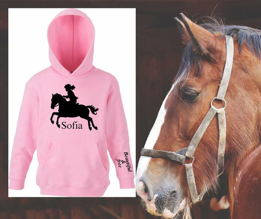 Custom Horse Girl Hoodie – Gift for Horse Riders & Lovers